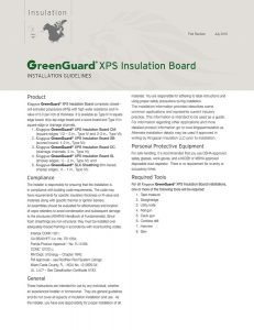 XPS Foam Installation Guidelines