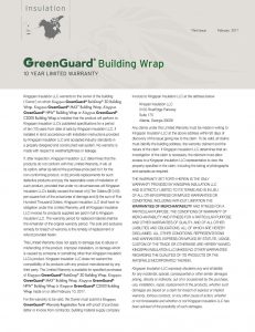 GreenGuard-RainDrop-3D-Building-Wrap-Warranty